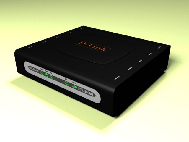 d-link modem 3D Model .c4d .max .obj .3ds .fbx .stl .blend 