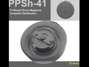 ppsh41 drum magazine 3D Model