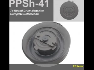 Magazyn perkusyjny ppsh41 Model 3D