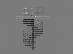 spiral stair Modelo 3D