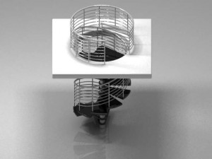 spiral stair Modelo 3D