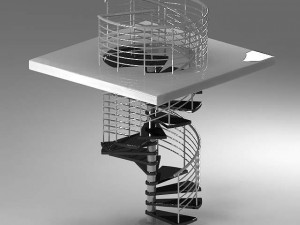 spiral stair Modelo 3D