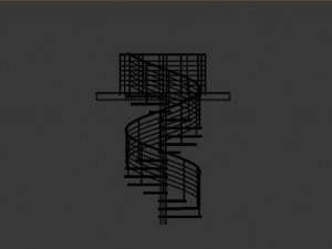 spiral stair Modelo 3D
