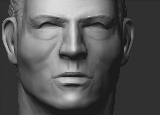 face sculpture zbrush ztl Model 3D .c4d .max .obj .3ds .fbx .stl .blend 
