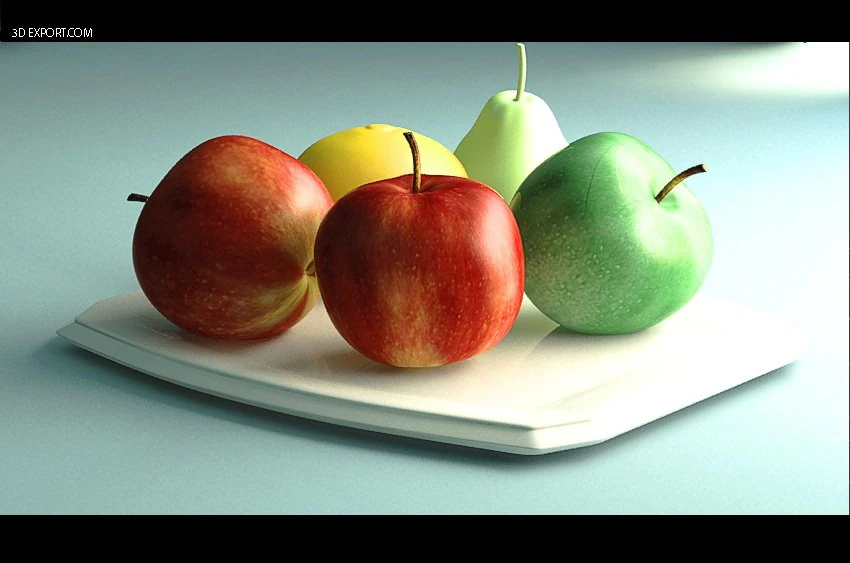 apples 3D Model .c4d .max .obj .3ds .fbx .stl .blend 