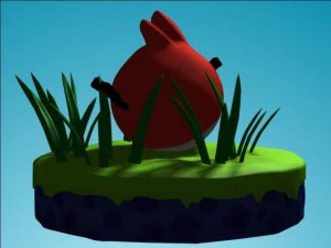 my angry bird 3d red 3D Model