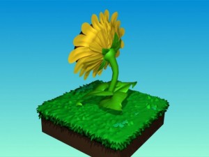 my plants vs zombies 3d sunflower 3D-Modell