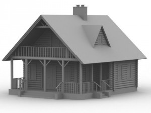 rustic cabin 3D Model