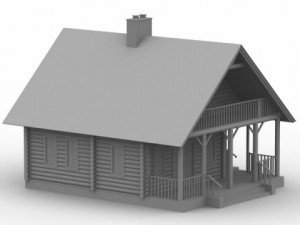 rustic cabin 3D Model