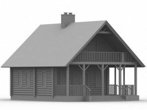rustic cabin 3D Model