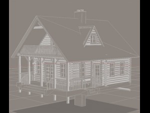 rustic cabin 3D Model