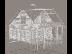 rustic cabin 3D Model