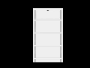 modern glass and metal bookshelf 3D Model