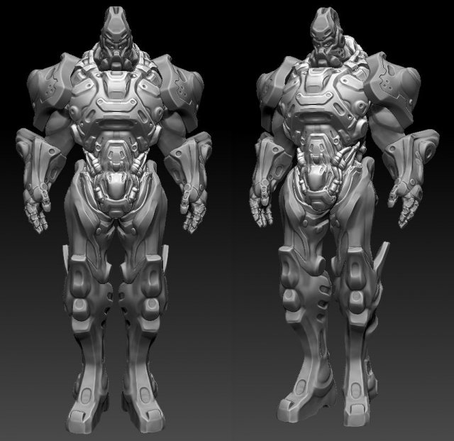 robot marine 3D 모델 .c4d .max .obj .3ds .fbx .stl .blend 
