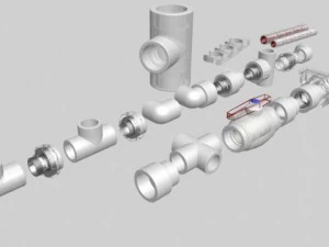 パイプと継手 3Dモデル
