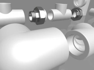 pipe and fittings 3D Model