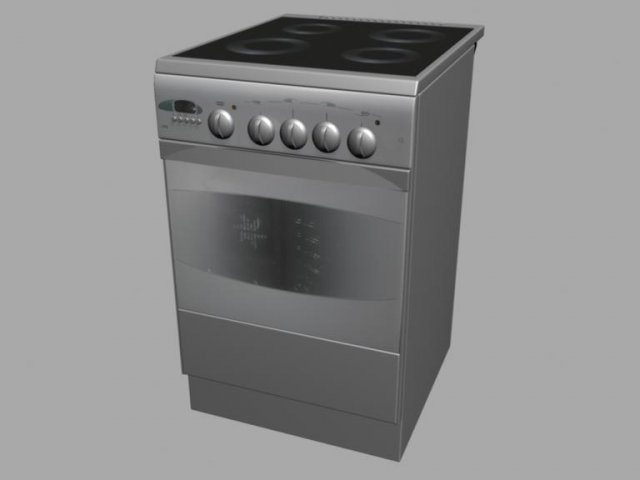 electric range 3D Модель .c4d .max .obj .3ds .fbx .stl .blend 