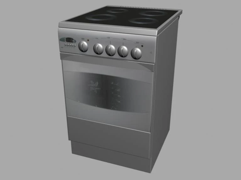 electric range 3D Model .c4d .max .obj .3ds .fbx .stl .blend 