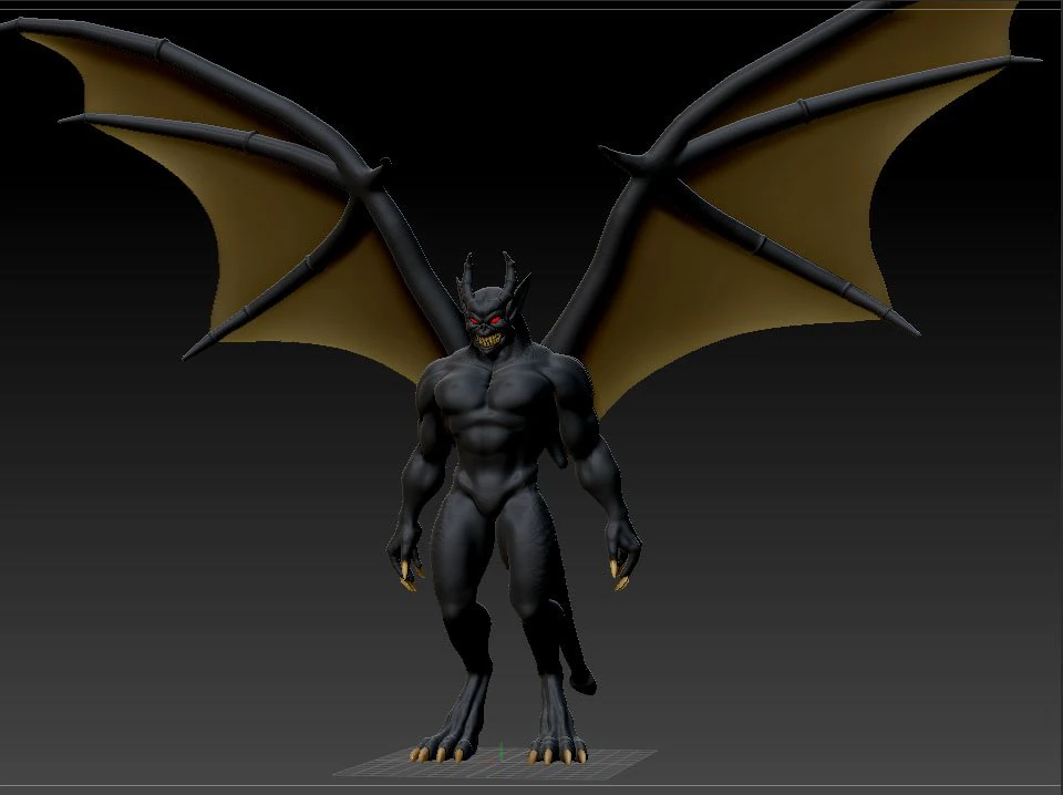 bat demon 3D Model .c4d .max .obj .3ds .fbx .stl .blend 