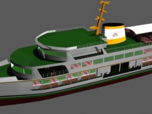 steamship 3D-Modell