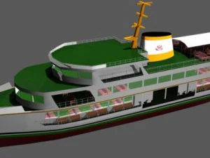 汽船 3Dモデル