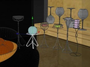 11 candle suports set max c4d obj 3ds 3D Model