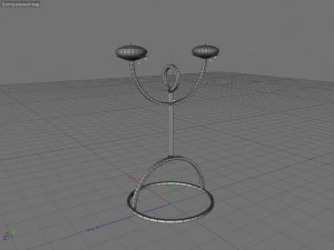 11 candle suports set max c4d obj 3ds 3D Model