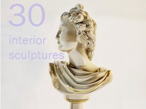 set of 30 interior sculptures 3D Model