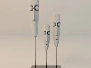 set of 30 interior sculptures 3D Model