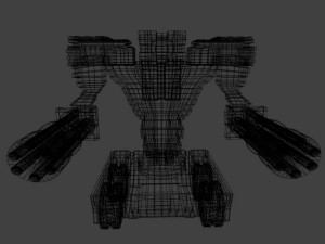 mecha with gatling 3D Model