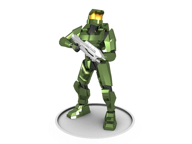 master chief halo 3D Model .c4d .max .obj .3ds .fbx .stl .blend 
