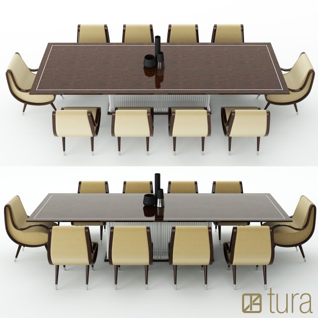tura eclipse dining table 3Dモデル .c4d .max .obj .3ds .fbx .stl .blend 