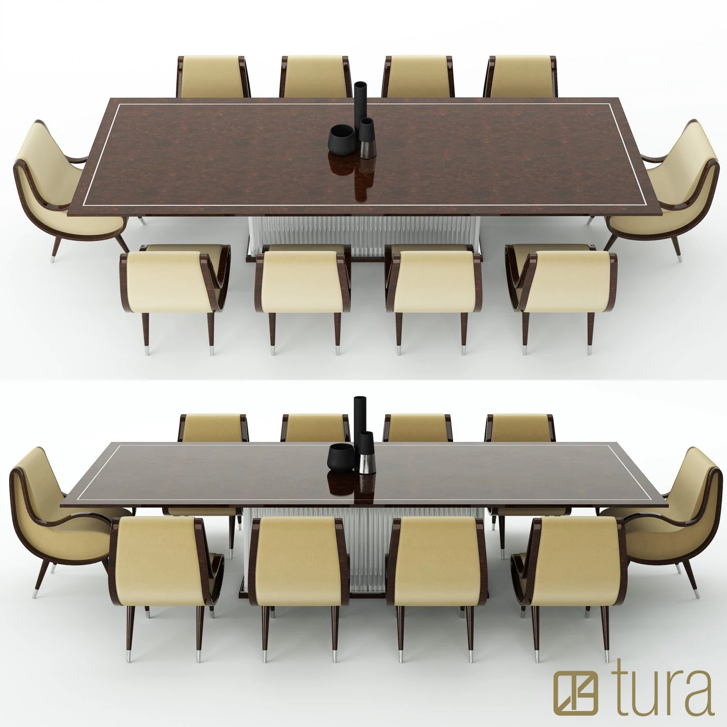 tura eclipse dining table 3D Model .c4d .max .obj .3ds .fbx .stl .blend 