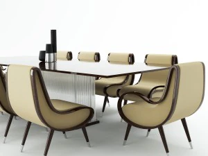 tura eclipse dining table 3D Model