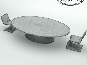 bugatti athlantic dining table 3D Модель