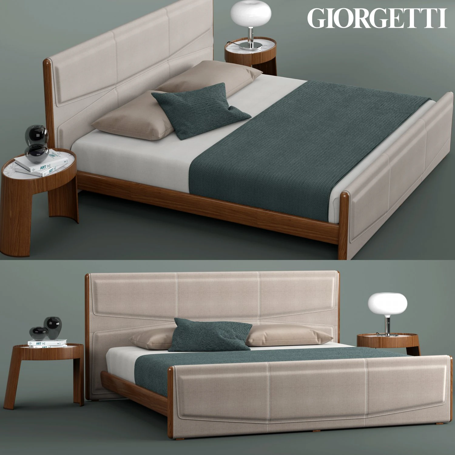 giorgetti pochette beds 3D Model .c4d .max .obj .3ds .fbx .stl .blend 