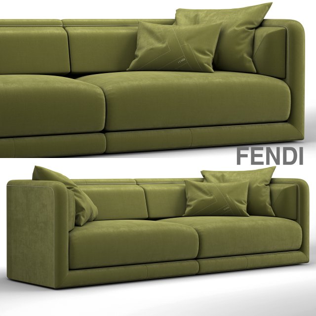 fendi casa conrad maxi sofa Modelo 3D .c4d .max .obj .3ds .fbx .stl .blend 