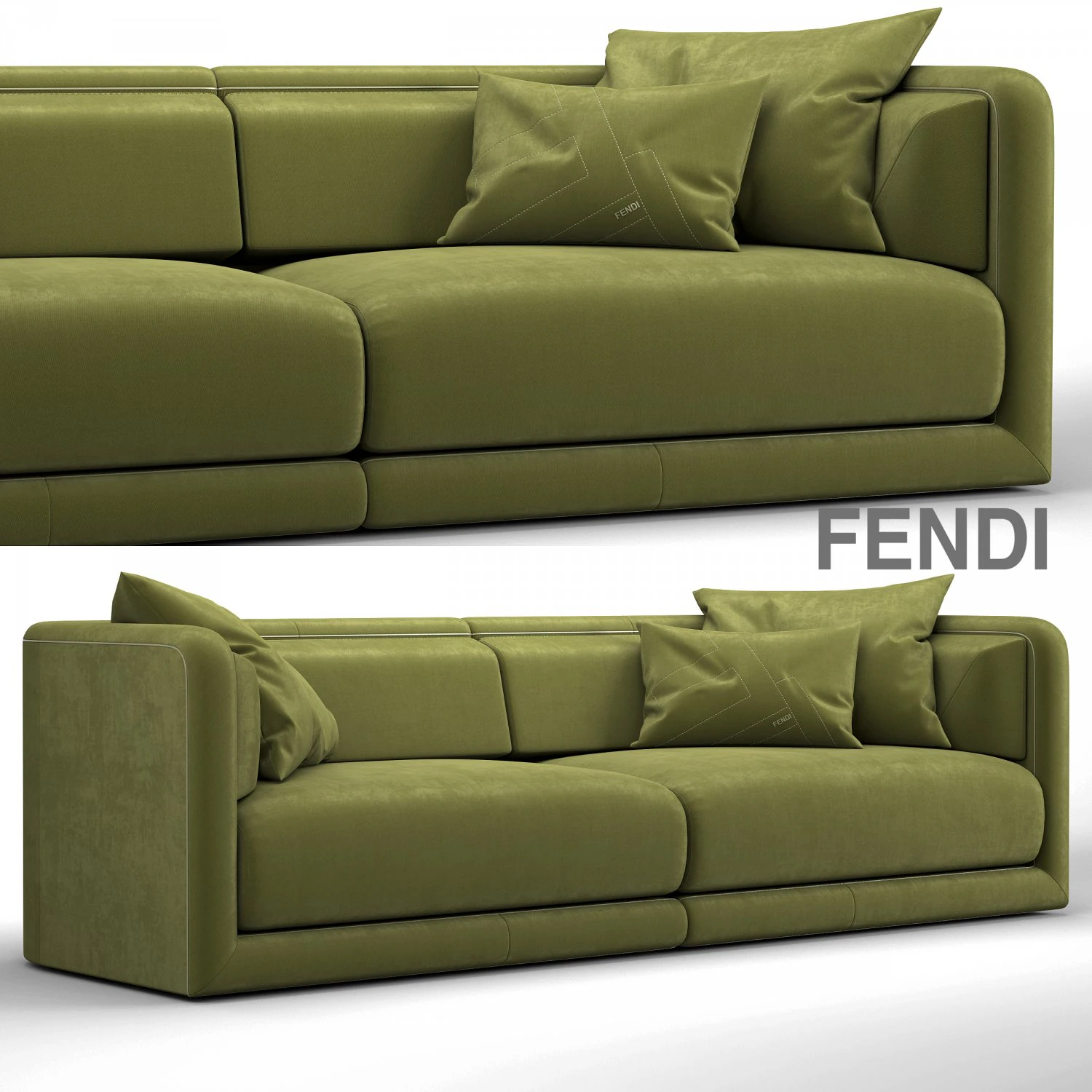fendi casa conrad maxi sofa 3D Model .c4d .max .obj .3ds .fbx .stl .blend 