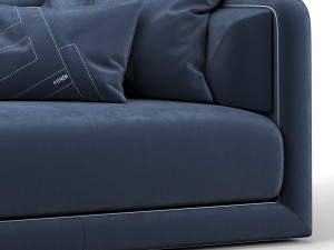 fendi casa conrad maxi sofa blue Model 3D