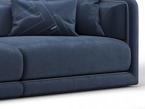 fendi casa conrad maxi sofa blue Model 3D