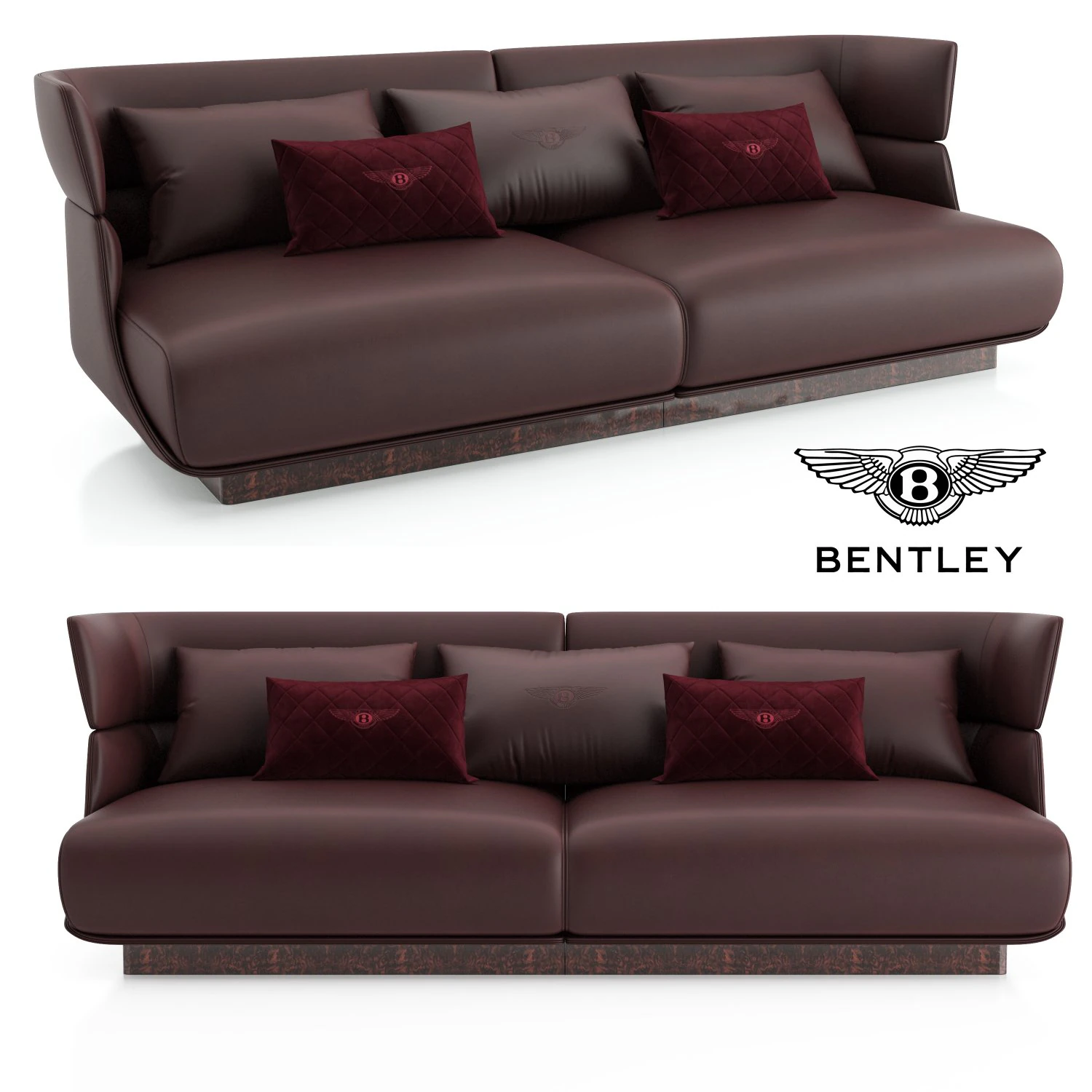 bentley home lanchester sofa 3D Model .c4d .max .obj .3ds .fbx .stl .blend
