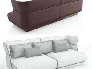 bentley home lanchester sofa 3D Model
