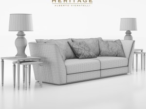 heritage oasi sofa Modello 3D