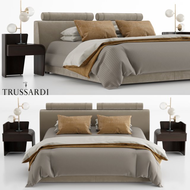 trussardi casa liam beds Modello 3D .c4d .max .obj .3ds .fbx .stl .blend 