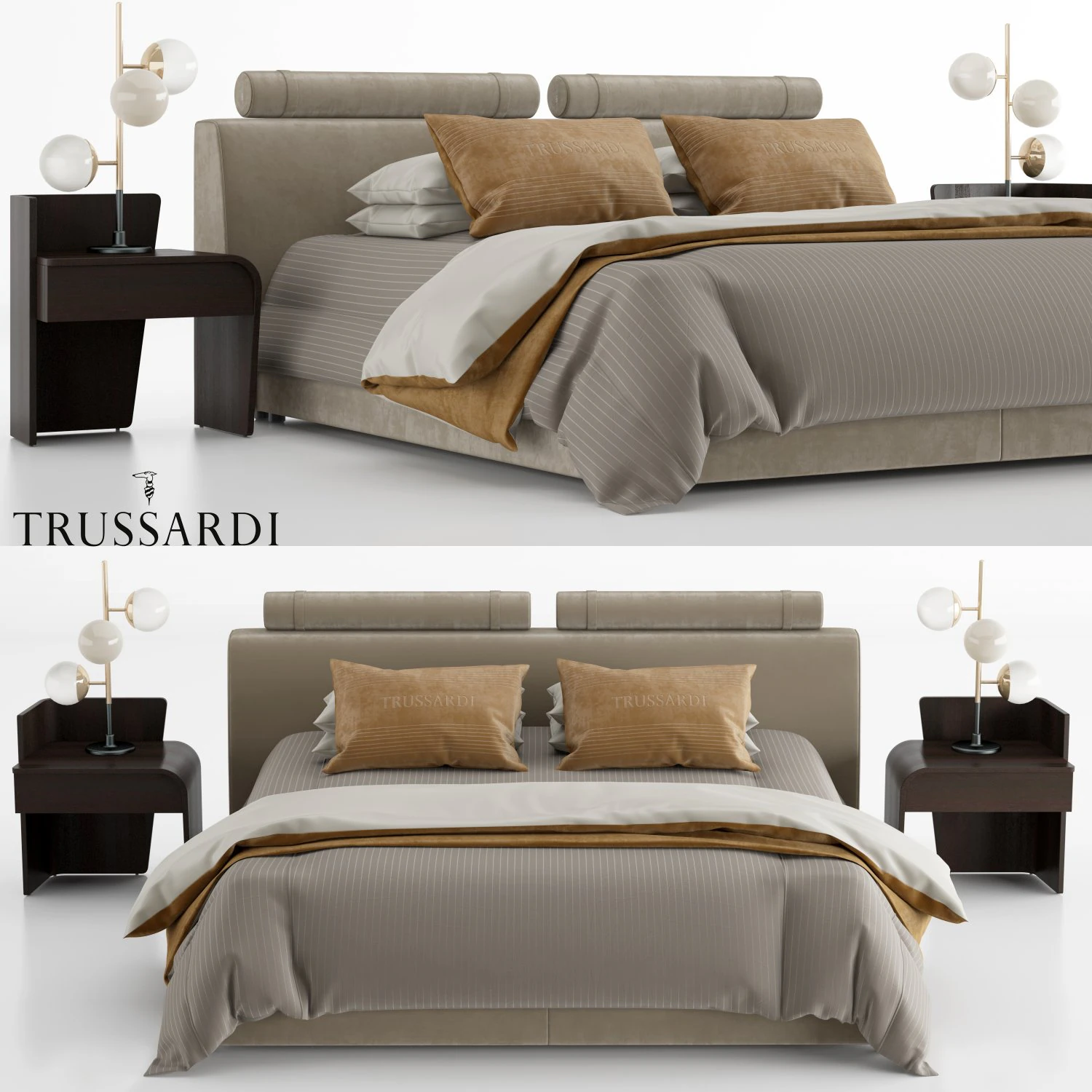 trussardi casa liam beds 3D Model .c4d .max .obj .3ds .fbx .stl .blend 