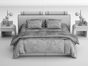 trussardi casa liam beds Modello 3D