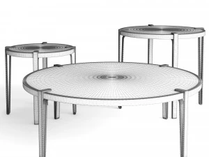 trussardi casa bondai coffee table set 3D Model