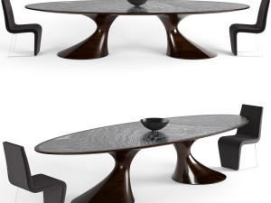 annibale colombo dining table 1412 3D Model