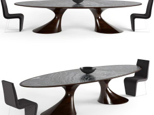 アンニバレ・コロンボ ダイニングテーブル 1412 3Dモデル