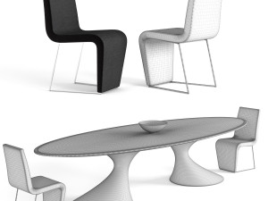 annibale colombo dining table 1412 Modelo 3D